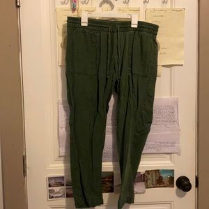 Old Navy Green Linen Pants